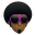 AfroThunder Man with Disco Glasses